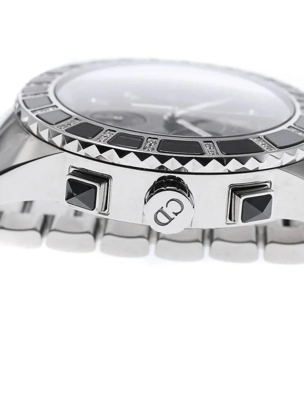 Dior crystal CD11431E diamond bezel chronograph black Dial Quartz Men's_949710